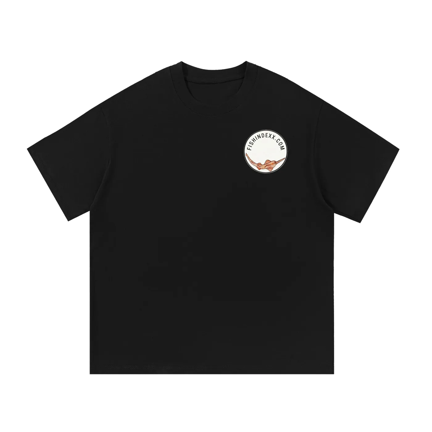 FishIndexx black shirt front